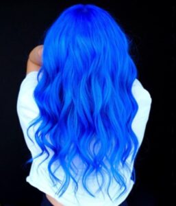 رنگ مو آبی برقی