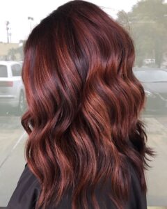 رنگ مو قرمز قهوه ای