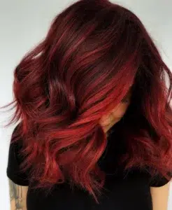 رنگ مو قرمز مخملی آتشین
