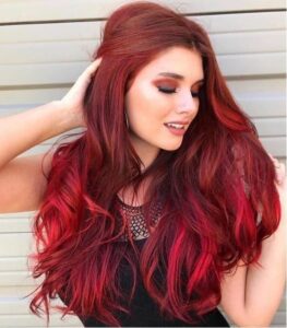 رنگ مو فانتزی قرمز